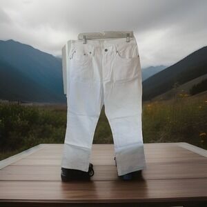 L.L. Bean White Women's Straight-Leg Jeans